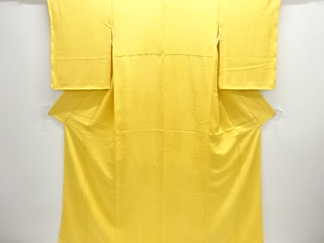 JAPANESE KIMONO / IROMUJI / WOVEN ABSTRACT PATTERN / ONE CREST 